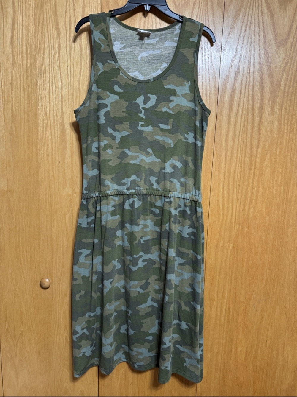 LuLaRoe Summer Camo Tank Dress - Olive & Khaki